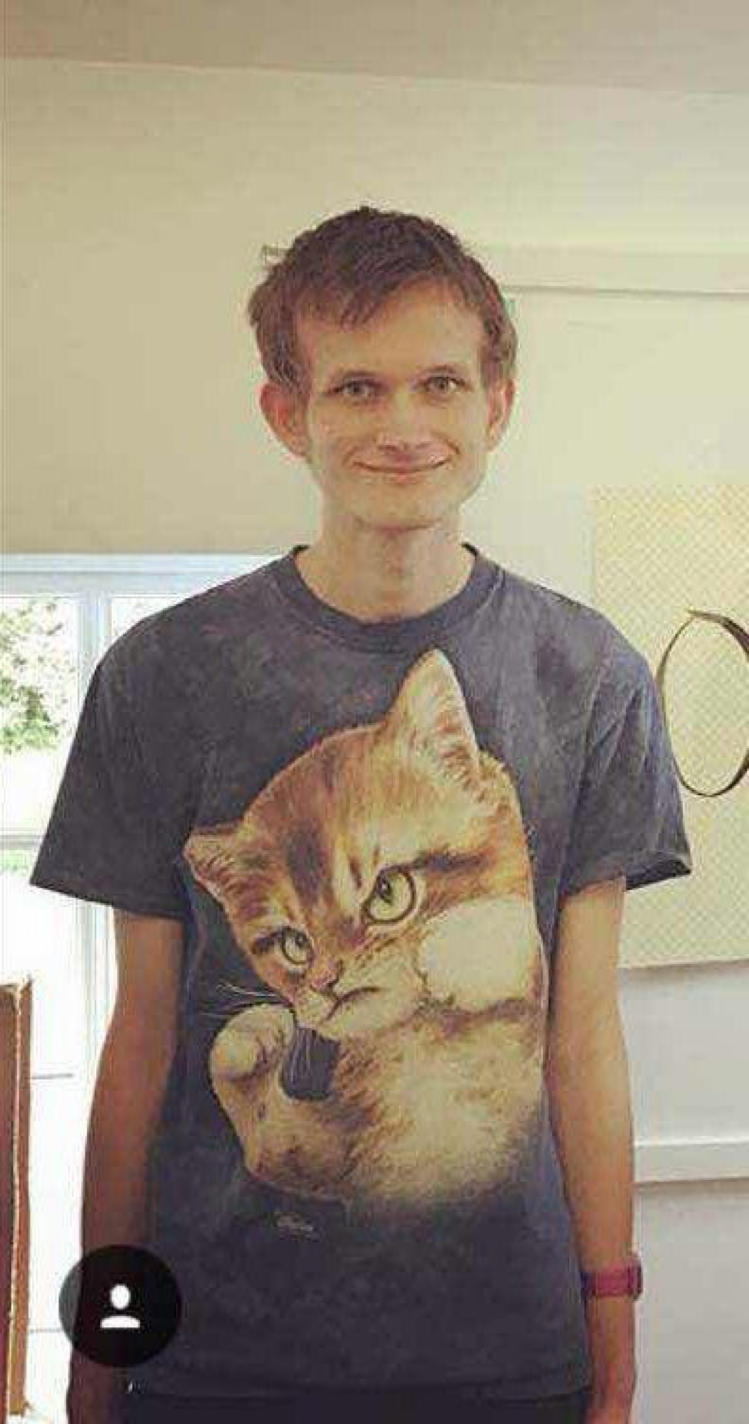 Vitalik in cat t-shirt